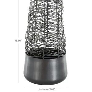 Modern Black Wire Vase